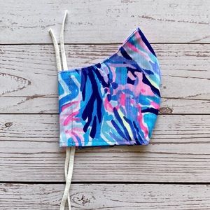 Fabric Face Mask Periwinkle Purple Fan Sea Pants